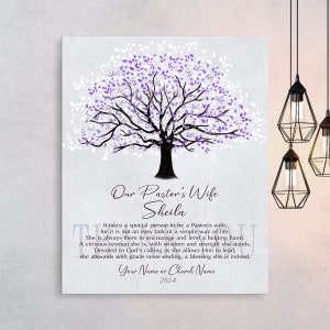 PASTORS WIFE APPRECIATION Gift, Personalized Thank You Pastor Wife Poem Gratitude Gift from Church or Family, Birthday, Mothers Day Gift