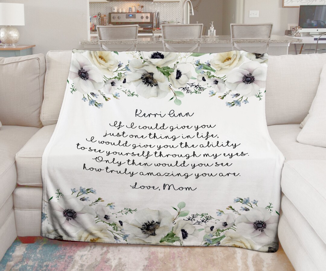 Daughter Gift Personalized Blanket Gift From Mom to Daughter Poem