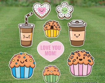 Muffins For Mom - Sweet Treats - Paquete de media hoja - Juego de tarjetas de 9 piezas