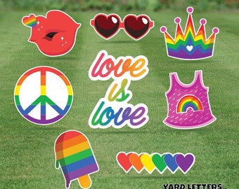 Rainbow Pride - Paquete completo de hojas - Juego de tarjetas de 8 piezas