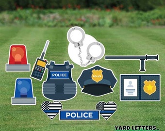 Oficial de policía - Paquete de media hoja - Juego de tarjetas de 11 piezas