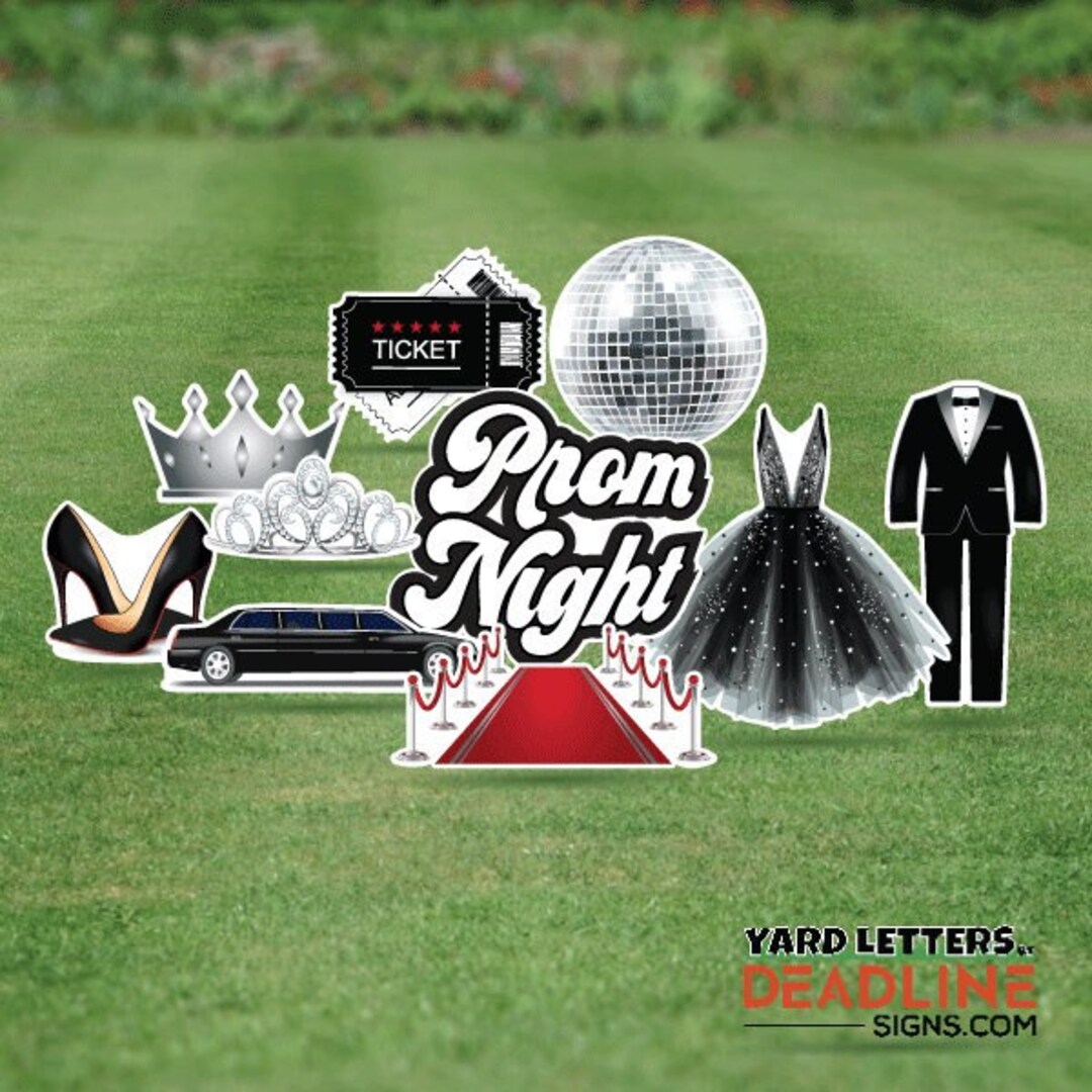 Prom Sheets Prom Night - Full Sheet Bundle - 10 Piece Yard Card Set - Etsy