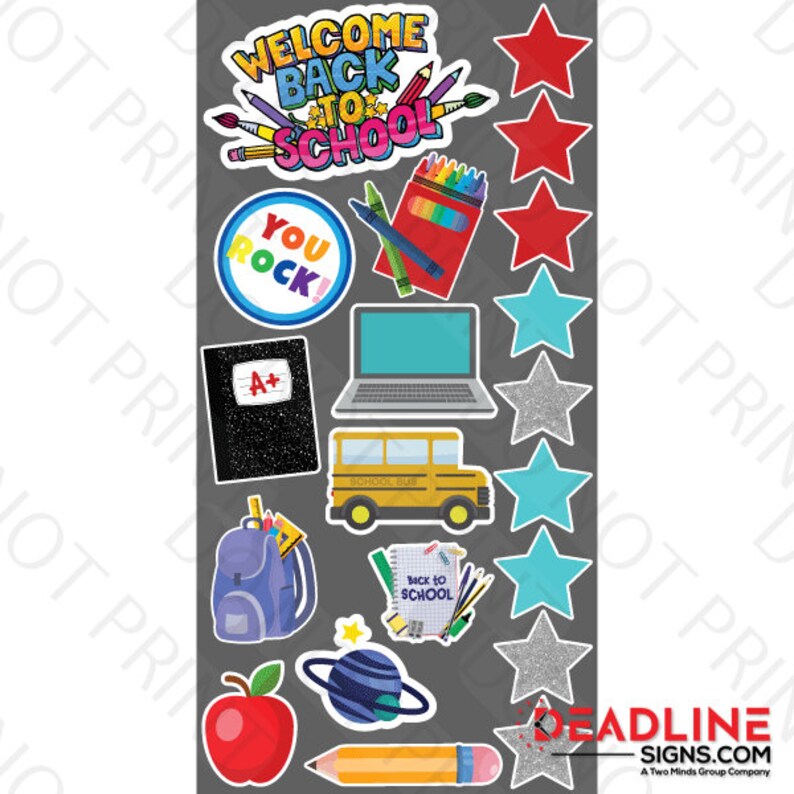 Welcome Back to School - Full Sheet Bundle - 20 Piece Yard Card Set - Etsy