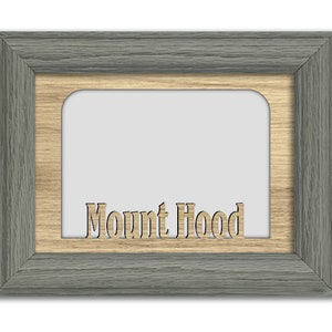 Mount Hood | Hometown City Picture Frame | Vacation, Travel, Family, Anniversary Gift | 5x7 Tabletop Frame for 4x6 Photo
