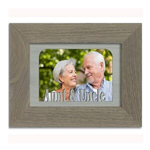 Aunt and Uncle Tabletop Picture Frame - Holds 4x6 Photo - Multiple Color Options - Family Frame