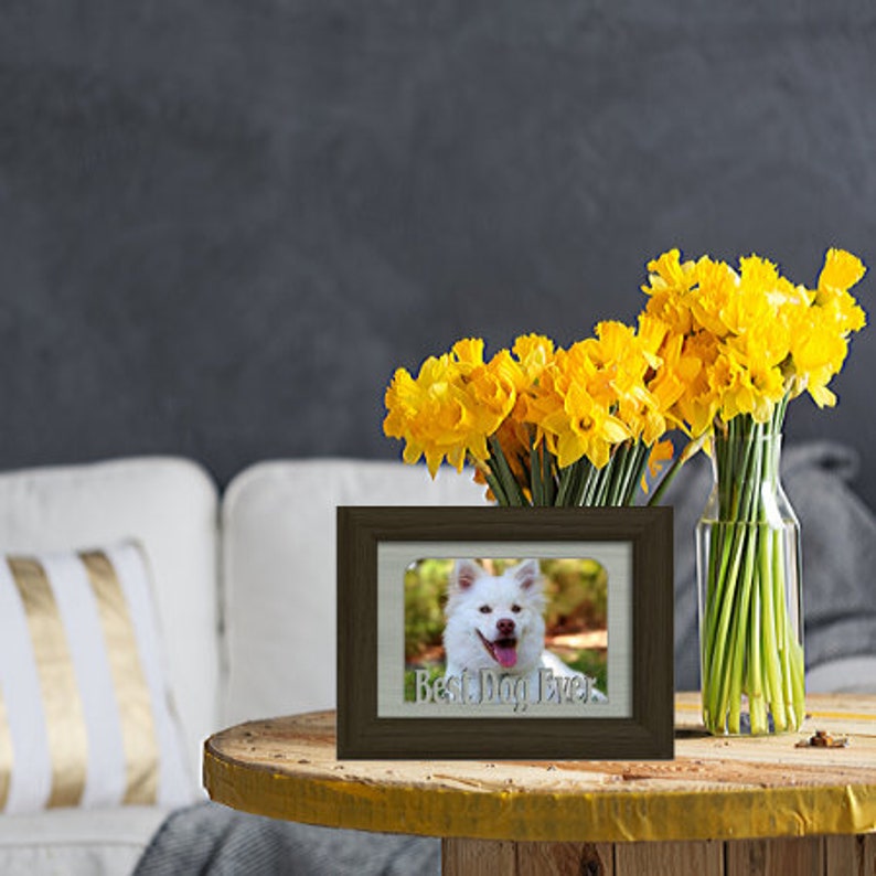 Best Dog Ever Tabletop Picture Frame Pet Photo Frame Holds Etsy