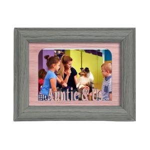 Auntie and Us Tabletop Picture Frame - Holds 4x6 Photo - Multiple Color Options