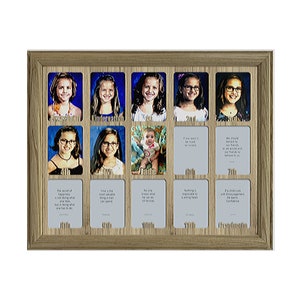 School Years Picture Frame - Personalized With Any Name - 10 Color Choices (Unfinished Frame) - Preschool to Graduation Frame - 11x14