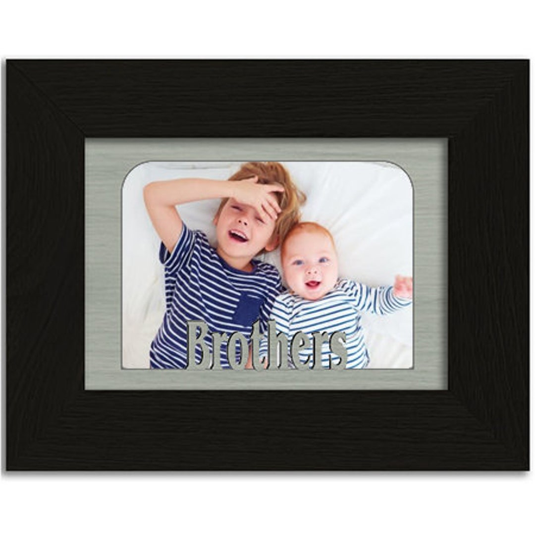 Brothers Family Tabletop Picture Frame Holds 4x6 Photo Etsy