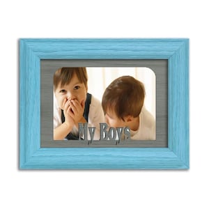 My Boys Tabletop Picture Frame - Holds 4x6 Photo - Multiple Color Options
