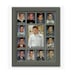 School Years Picture Frame - Personalized - Holds Twelve 2.5' x 3.5' School-Year Photos and 5' x 7' Graduation Picture (Dark Gray Frame)