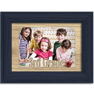 Personalized School Frame 3rd Grade Picture Frame - Holds 4x6 Photo - Multiple Color Options