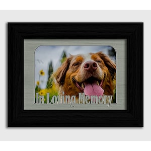 In Loving Memory Tabletop Picture Frame - Pet Photo Frame - Holds 4x6 Photo - Multiple Color Options