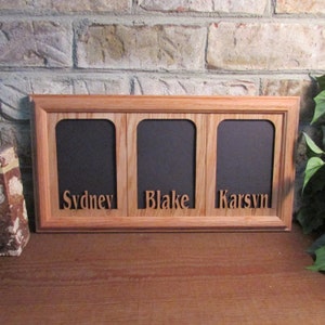 Personalized Kids Name School Years Picture Frame - Baby First Year - Holds 4x6 or 5x7 Photos - 7x15 Frame