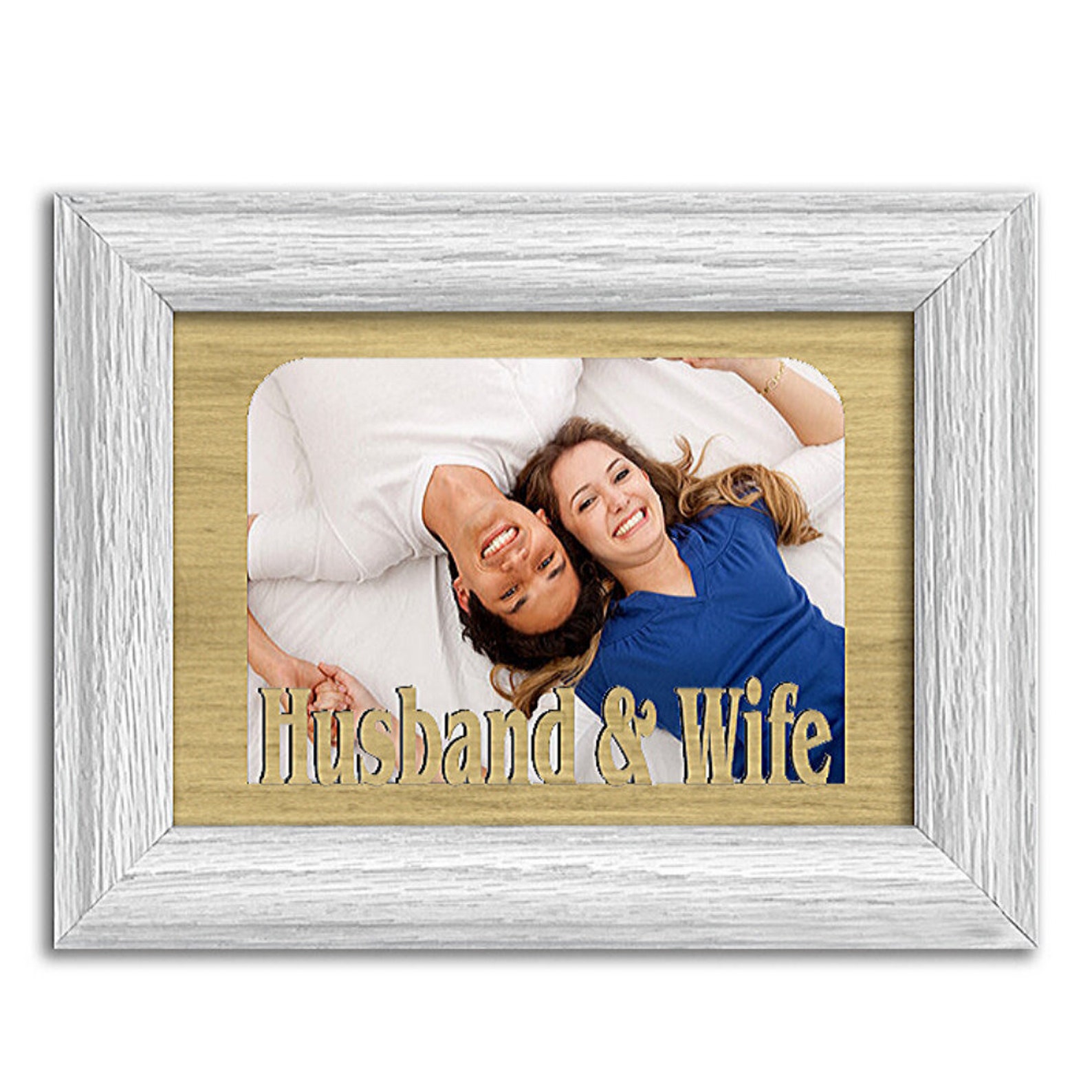 Husband & Wife Tabletop Picture Frame Holds 4x6 Photo Etsy