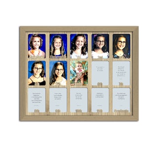 School Years Picture Frame - Personalized With Any Name - 10 Color Choices 3/4 Unfinished Frame - Preschool to Graduation Frame - 11x14