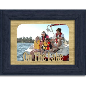 On the Lake Picture Frame - Holds 4x6 Photo - Multiple Color Options