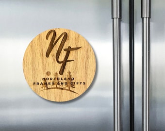 Corporate Gift: Custom Logo Refrigerator Magnet - Office Swag, Employee Appreciation, Promotional Giveaway, Branding, Gifts - Circle