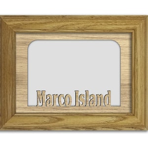 Marco Island | Florida | Woonplaats stad fotolijst | Vakantie, reizen, familie, jubileumcadeau | 5 x 7 tafelbladlijst voor 4 x 6-foto