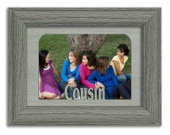 Cousin Tabletop Picture Frame - Holds 4x6 Photo - Multiple Color Options - Family Frame