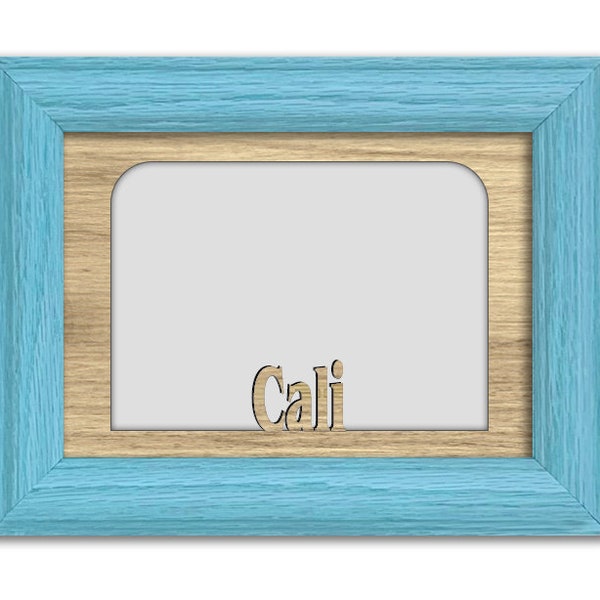 Cali (California) | Hometown City Picture Frame | Vacation, Travel, Family, Anniversary Gift | 5x7 Tabletop Frame for 4x6 Photo