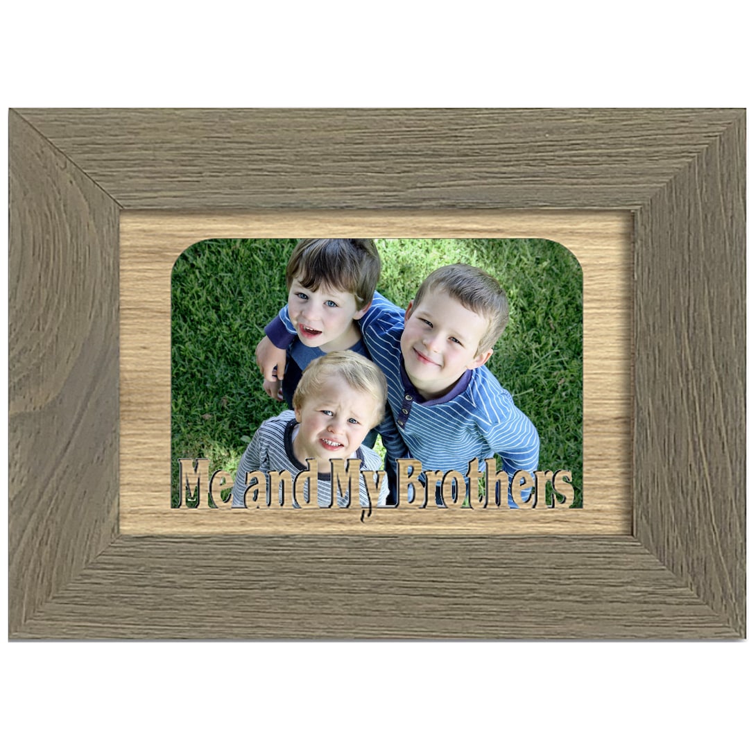 Me and My Brothers Tabletop Picture Frame Holds 4x6 Photo Multiple Color Options Family Frame