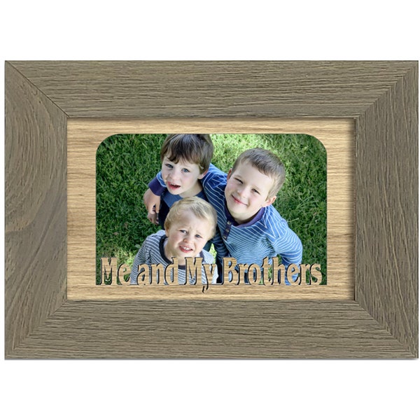 Me and My Brothers Tabletop Picture Frame - Holds 4x6 Photo - Multiple Color Options - Family Frame, Siblings, Bros, Wall Decor