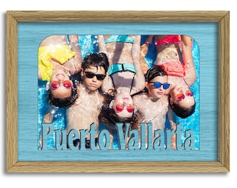 Puerto Vallarta - Spring Break  Collection Picture Frame - Beach Vacation, College Trip, Best Friends - Multiple Colors & Photo Sizes