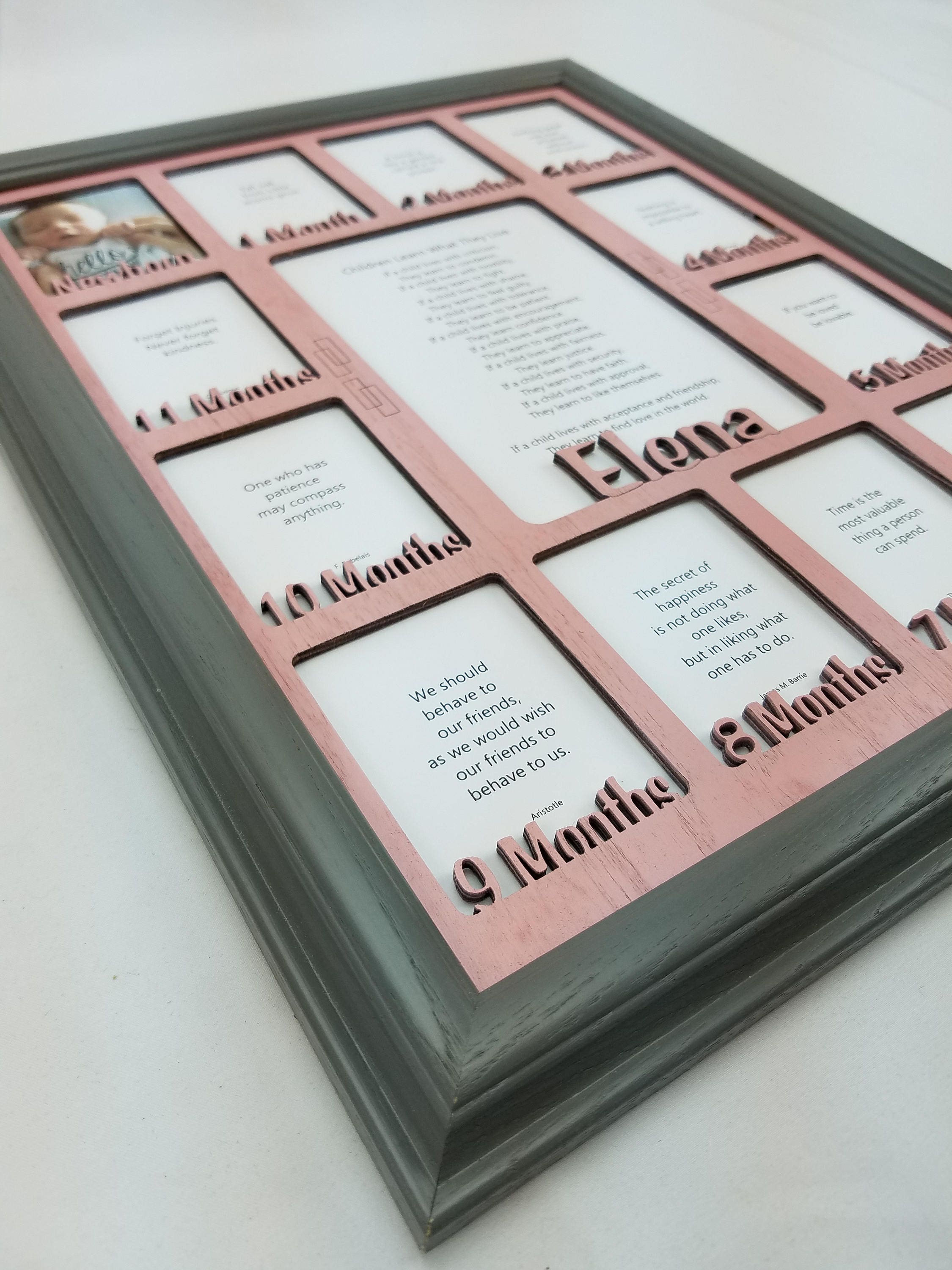 Baby First Year Frame / 12 Month Frame Personalized with any Etsy