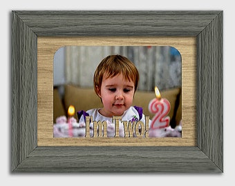 I'm Two! | Baby Firt  Picture Frame | Home Decor | Family Frame | 5x7 Tabletop Picture Frame Multiple Color