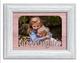 Granddaughter Tabletop Picture Frame - Holds 4x6 Photo - Multiple Color Options - Family Frame