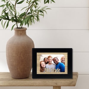 8th Grade School Picture Frame - Middle School Memories - Kids Photo Holds 4x6 Photo - Multiple Color Options