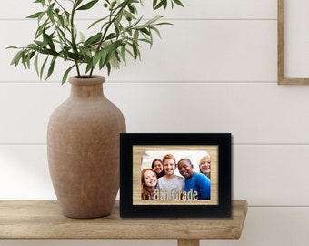 8th Grade School Picture Frame - Middle School Memories - Kids Photo Holds 4x6 Photo - Multiple Color Options