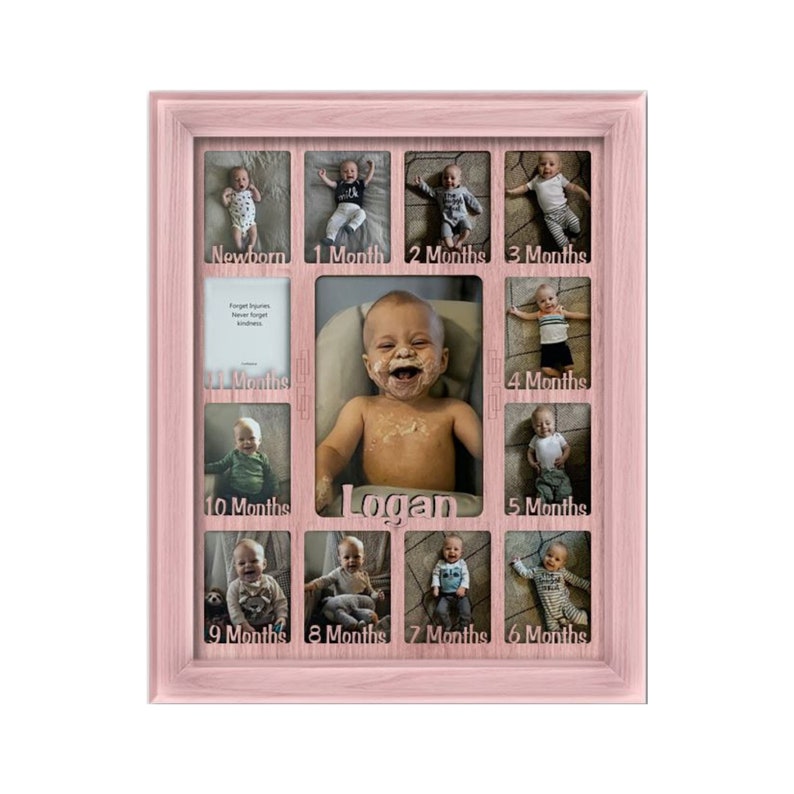 Baby First Year Frame 12 Month Personalized With Any Image 0