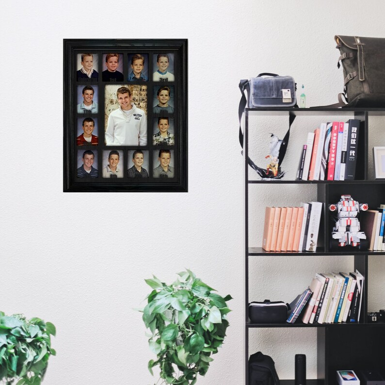 School Years Picture Frame - Personalized With Any Name - 10 Color Choices (Shown in Espresso Frame)- Graduation Frame - 11x14 image 2