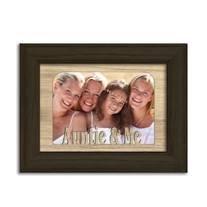 Auntie and Me Tabletop Picture Frame - Holds 4x6 Photo - Multiple Color Options - Family Frame