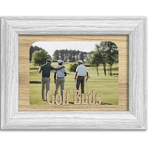 Golf Buds Picture Frame - Holds 4x6 Photo - Multiple Color Options - Golfing Friends Gift