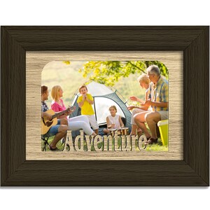 Adventure Picture Frame - Holds 4x6 Photo - Multiple Color Options