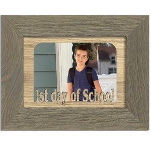 First Day of School Tabletop Picture Frame - Holds 4x6 Photo - Multiple Color Options - Back to School Decor - Mom Gift