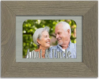 Aunt and Uncle Tabletop Picture Frame - Holds 4x6 Photo - Multiple Color Options - Family Frame