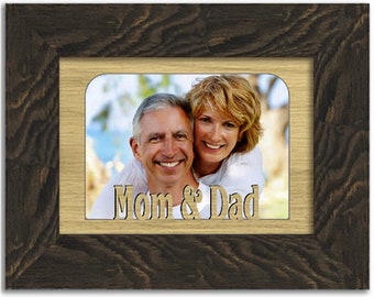 Mom and Dad Tabletop Picture Frame - Holds 4x6 Photo - Multiple Color Options- Family Frame