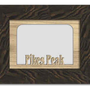 Pikes Peak | Hometown City Picture Frame | Vacation, Travel, Family, Anniversary Gift | 5x7 Tabletop Frame for 4x6 Photo