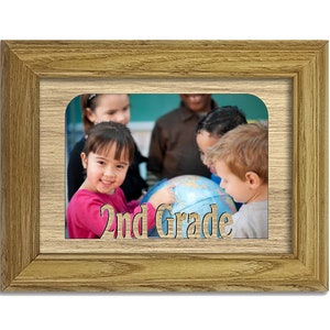 Personalized School Frame 2nd Grade Picture Frame - Holds 4x6 Photo - Multiple Color Options