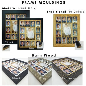 School Years Picture Frame - Personalized With Any Name - 10 Color Choices (Shown in Espresso Frame)- Graduation Frame - 11x14 image 7