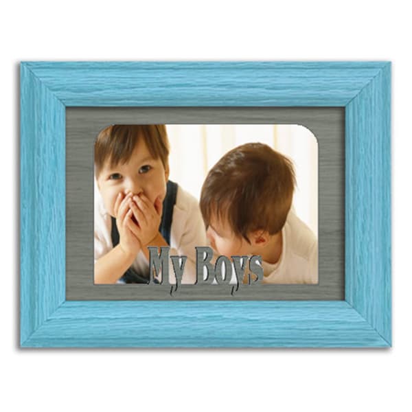My Boys Tabletop Picture Frame - Holds 4x6 Photo - Multiple Color Options