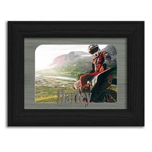 Harley Tabletop Picture Frame - Holds 4x6 Photo - Multiple Color Options- Family Frame - Dad Gift