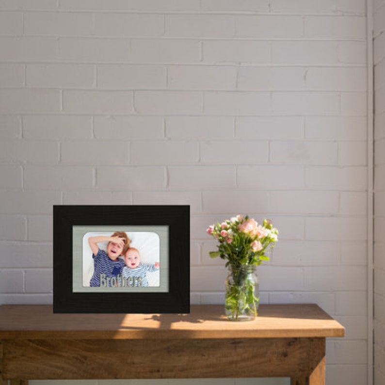 Brothers Family Tabletop Picture Frame Holds 4x6 Photo Etsy