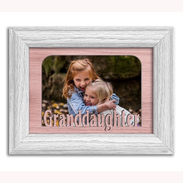 Granddaughter Tabletop Picture Frame - Holds 4x6 Photo - Multiple Color Options - Family Frame