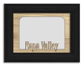 Napa Valley | Californie | Cadre photo ville natale | Vacances, voyages, famille, cadeau d'anniversaire | Cadre de table 5 x 7 pour photo 4 x 6