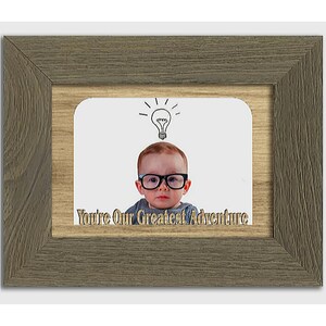 You&#39;re Our Greatest Adventure Tabletop Baby Picture Frame - Holds 4x6 Photo - Multiple Color Options